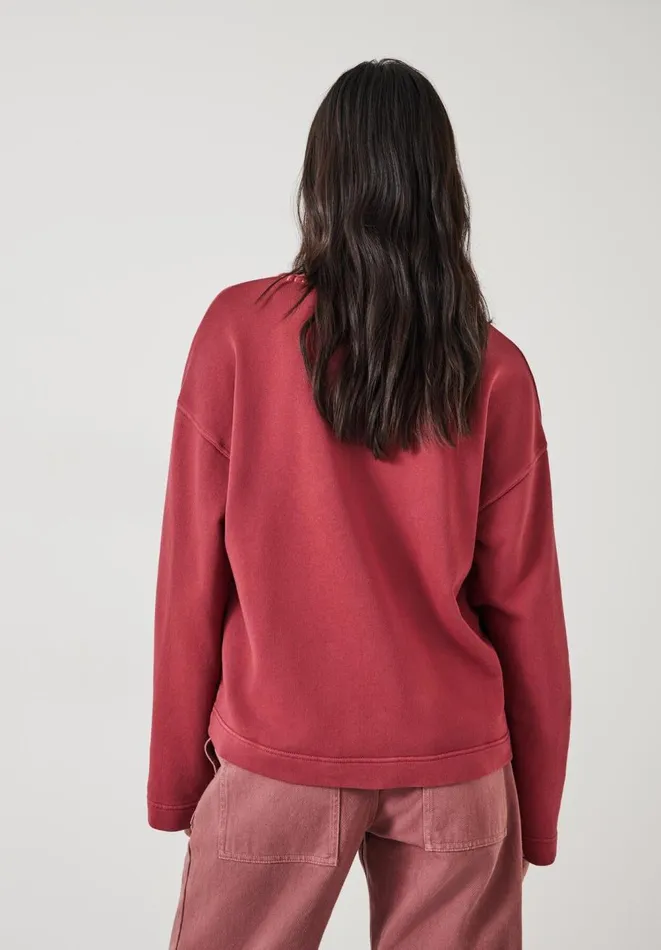 Hush Sweatshirts and Hoodies Women Ellison Contrast Stitch Sweatshirt Rose Red Hush Sweatshirts and Hoodies Women Ellison Contrast Stitch Sweatshirt Rose Red