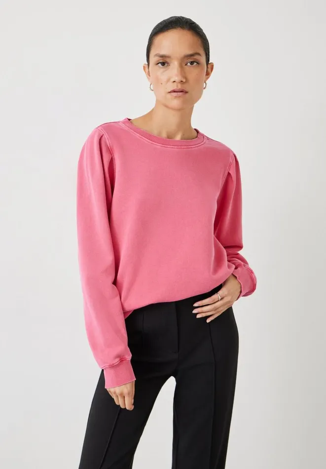 Hush Sweatshirts and Hoodies Women Minerva Pleat Sleeve Sweatshirt Bright Pink