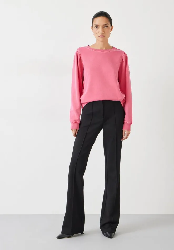 Hush Sweatshirts and Hoodies Women Minerva Pleat Sleeve Sweatshirt Bright Pink Hush Sweatshirts and Hoodies Women Minerva Pleat Sleeve Sweatshirt Bright Pink