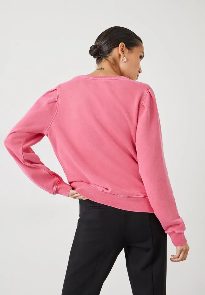 Hush Sweatshirts and Hoodies Women Minerva Pleat Sleeve Sweatshirt Bright Pink Hush Sweatshirts and Hoodies Women Minerva Pleat Sleeve Sweatshirt Bright Pink