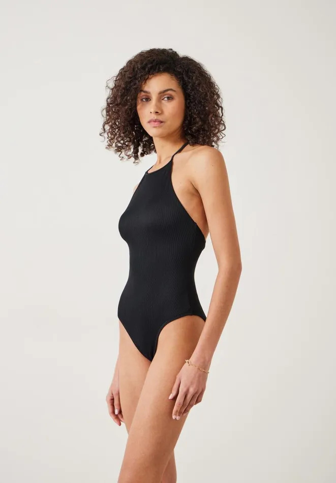 Hush Swimwear and Beachwear Women Riley Rib Swimsuit Black Hush Swimwear and Beachwear Women Riley Rib Swimsuit Black