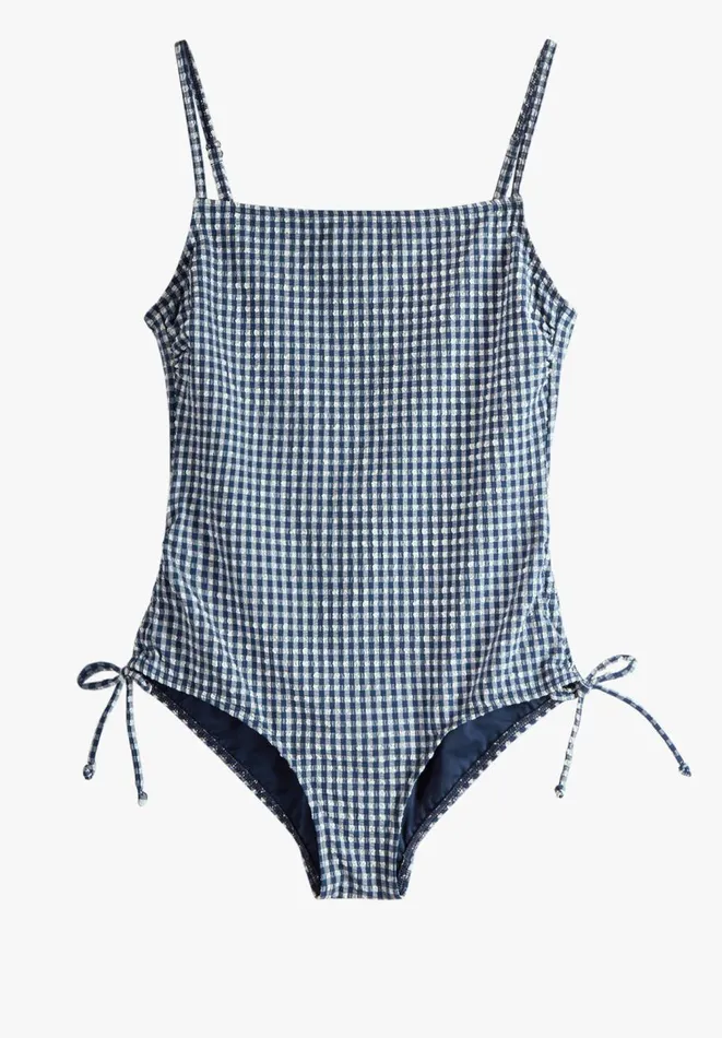 Hush Swimwear and Beachwear Women Square Neck Swimsuit Navy Gingham Hush Swimwear and Beachwear Women Square Neck Swimsuit Navy Gingham