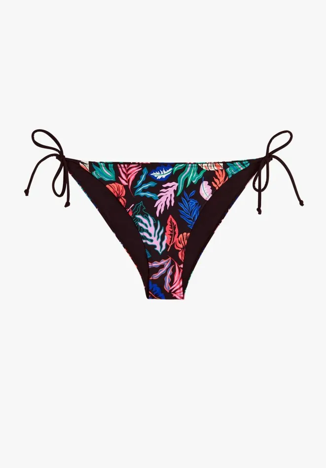 Hush Swimwear and Beachwear Women Tie Side Bikini Bottoms Bright Leaves