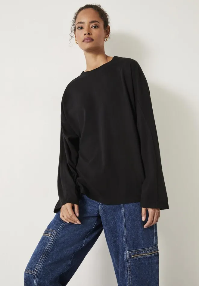 Hush Tops and Tshirts Women Aimee Oversized Top Black