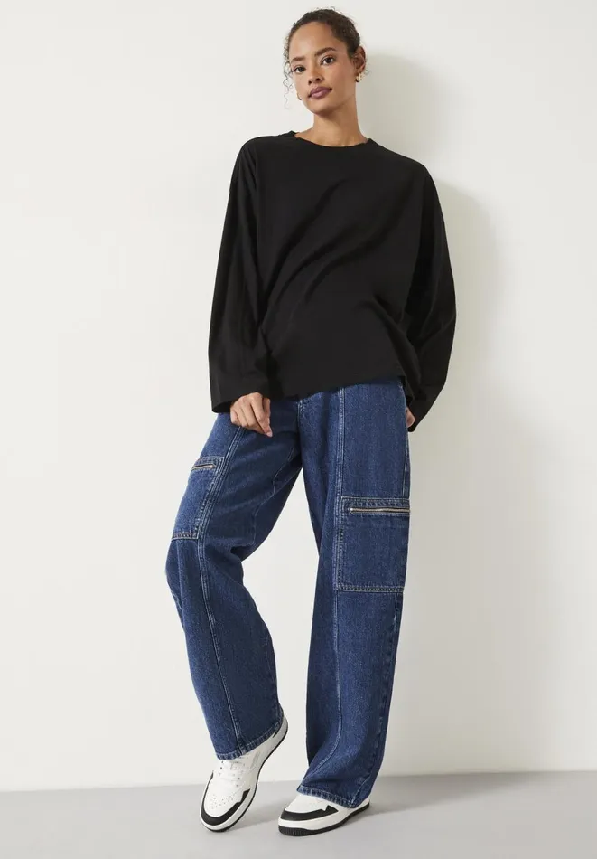 Hush Tops and Tshirts Women Aimee Oversized Top Black
