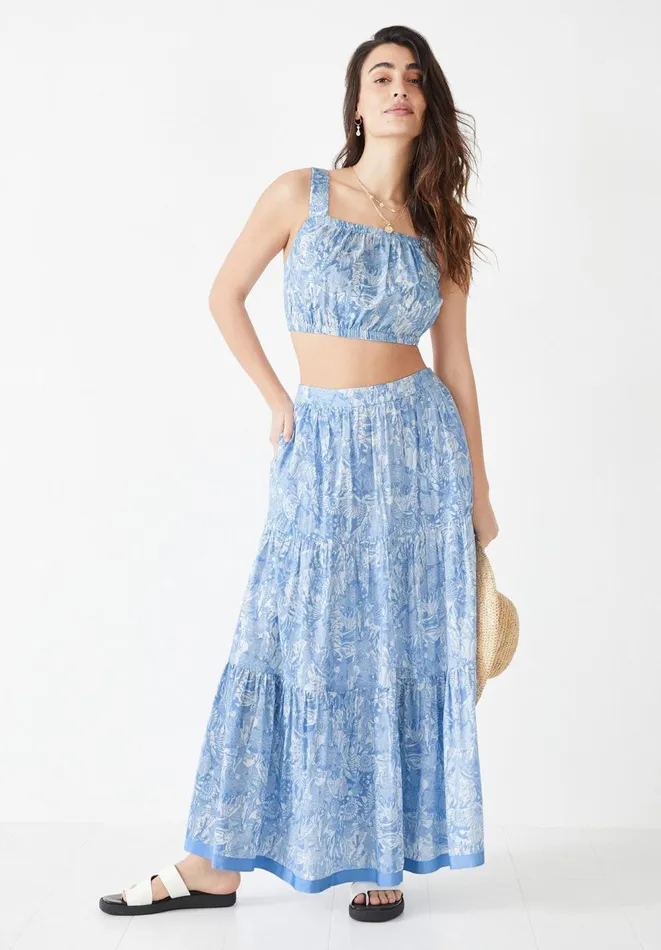 Hush Tops and Tshirts Women Astara Crop Top Sea Life Blue