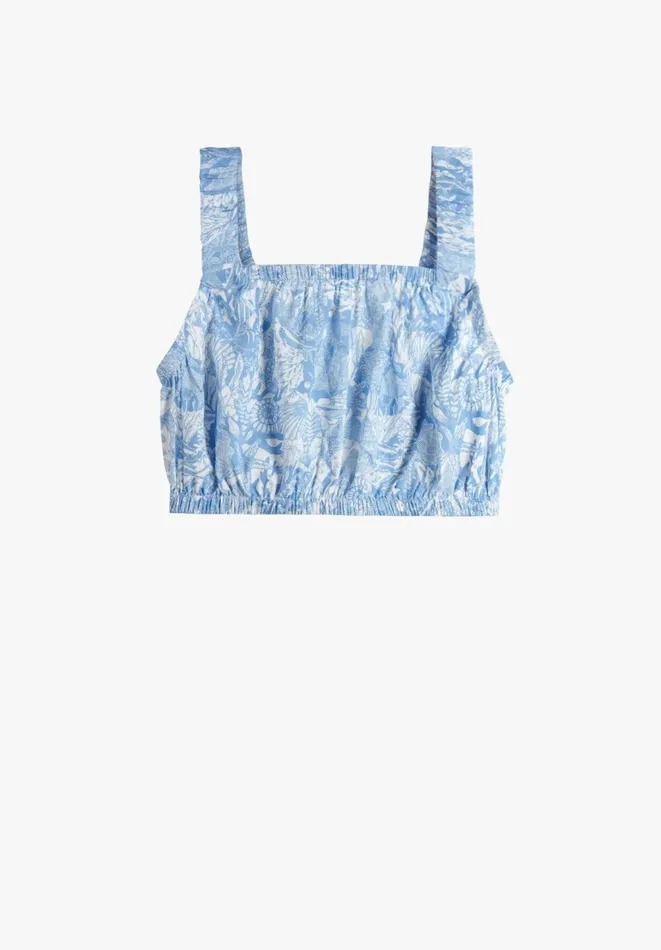 Hush Tops and Tshirts Women Astara Crop Top Sea Life Blue