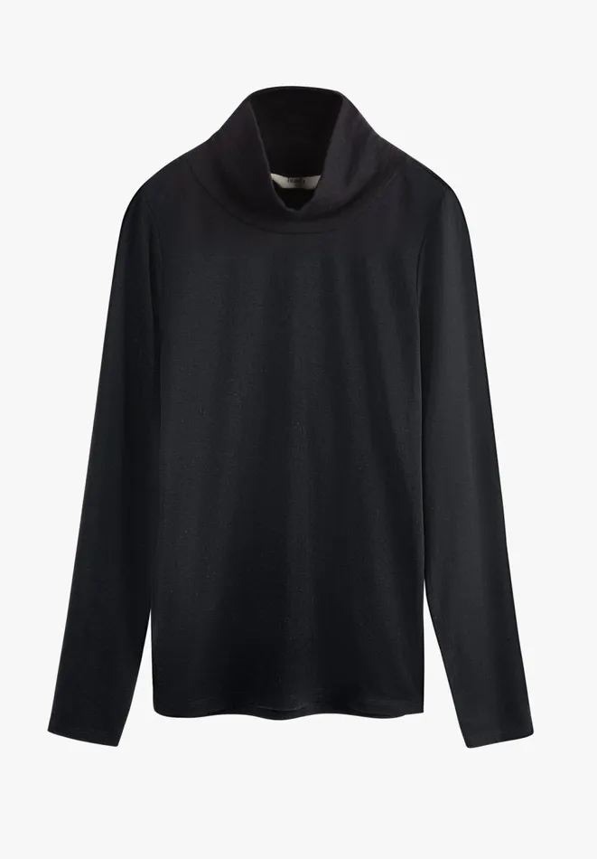 Hush Tops and Tshirts Women Cara Roll Neck Top Black