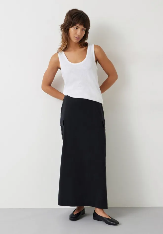 Hush Tops and Tshirts Women Cotton Slub Tank Top White Hush Tops and Tshirts Women Cotton Slub Tank Top White