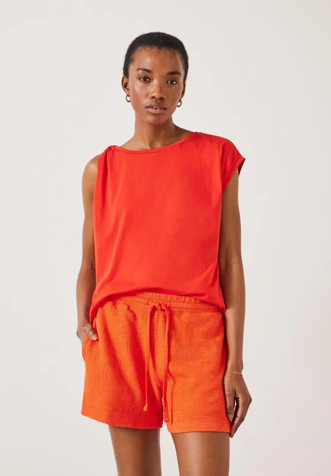 Hush Tops and Tshirts Women Jenna Knot Detail TShirt Red