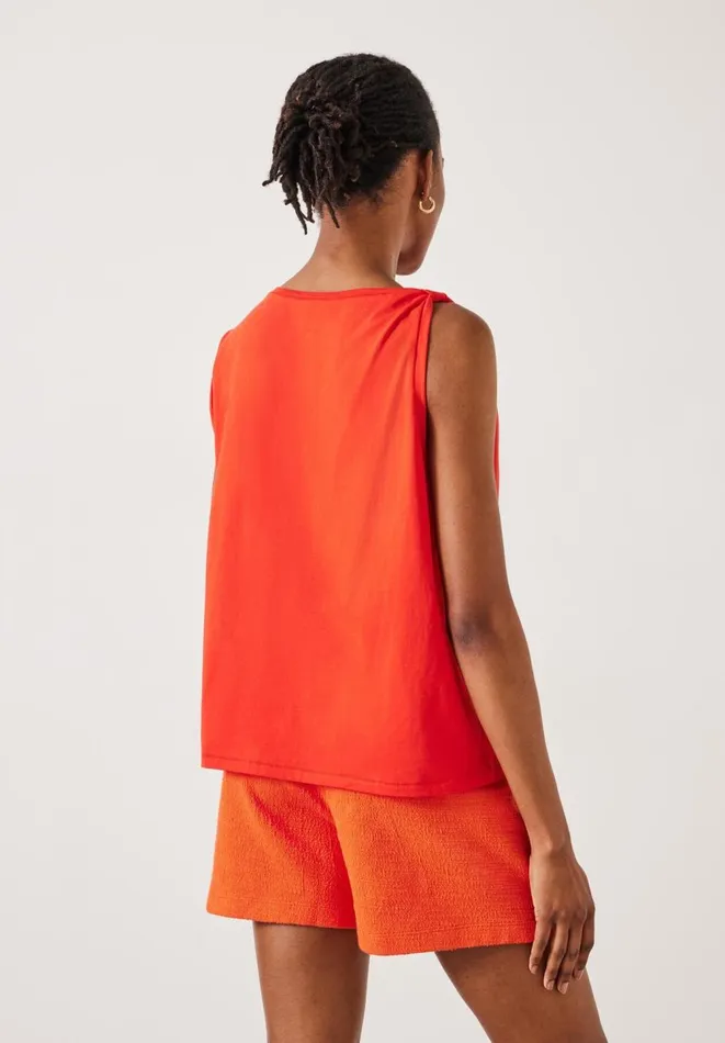 Hush Tops and Tshirts Women Jenna Knot Detail TShirt Red