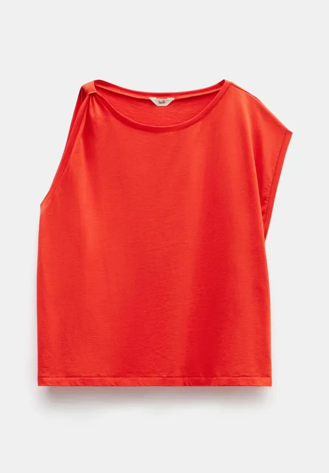 Hush Tops and Tshirts Women Jenna Knot Detail TShirt Red