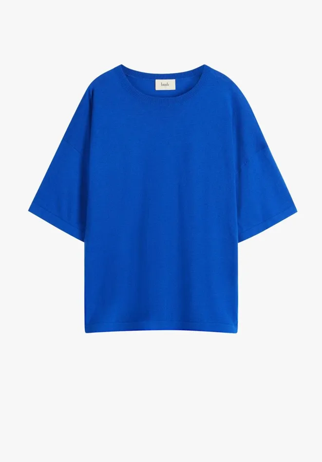 Hush Tops and Tshirts Women Linzy Wool Blend TShirt Bright Blue Hush Tops and Tshirts Women Linzy Wool Blend TShirt Bright Blue