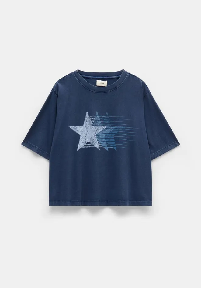 Hush Tops and Tshirts Women Ruby Relaxed Star TShirt Dark Navy