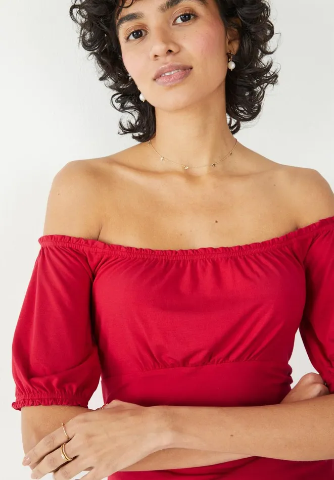 Hush Tops and Tshirts Women Ruth Bardot Top Red Hush Tops and Tshirts Women Ruth Bardot Top Red