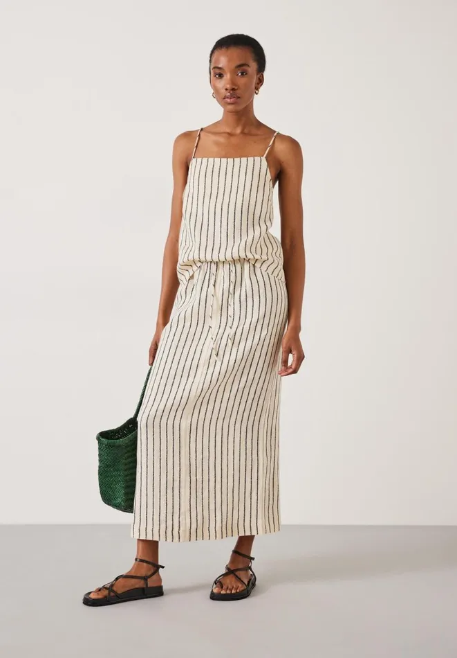Hush Tops and Tshirts Women Sian Stripe Linen Cami Speckle Stripe Navy