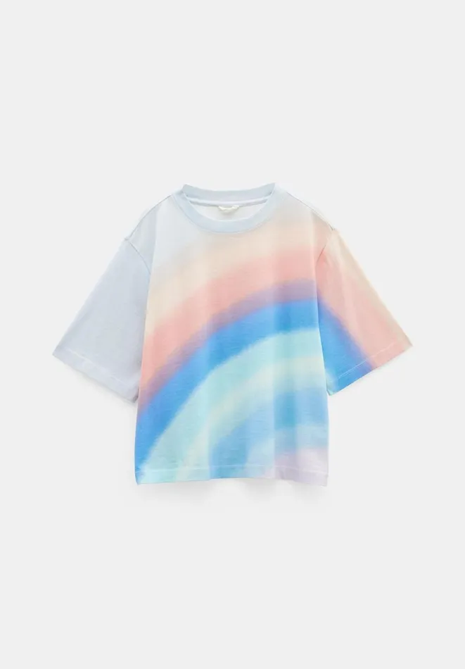 Hush Tops and Tshirts Women Tullie Relaxed Ombre Stripe TShirt Blue Mix Hush Tops and Tshirts Women Tullie Relaxed Ombre Stripe TShirt Blue Mix