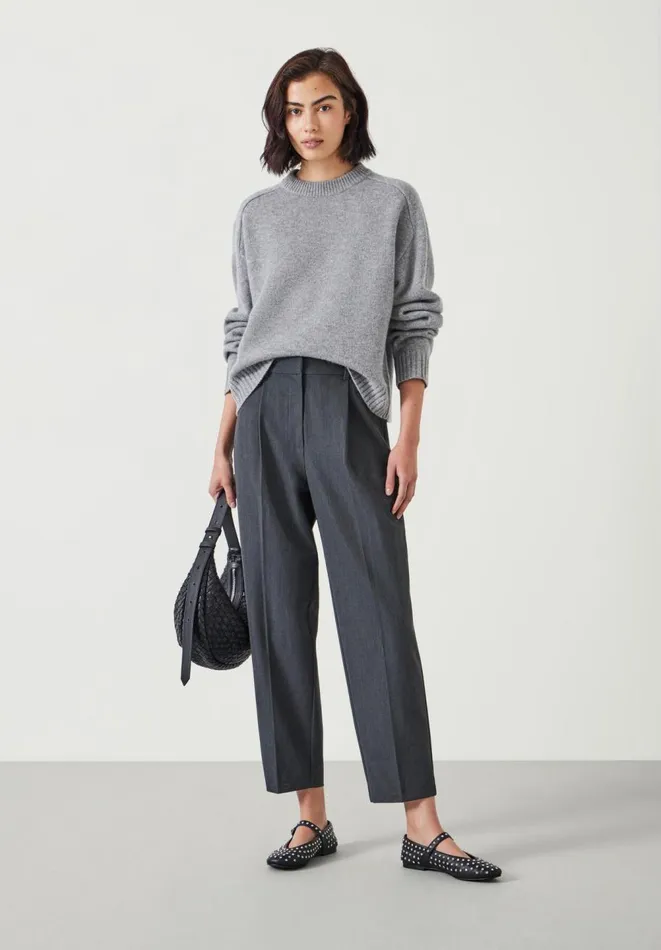 Hush Trousers Women Ginny Tapered Leg Trousers Dark Grey