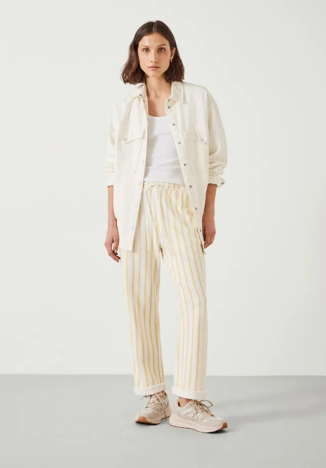 Hush Trousers Women Martha Stripe Jogger Butter Lemon