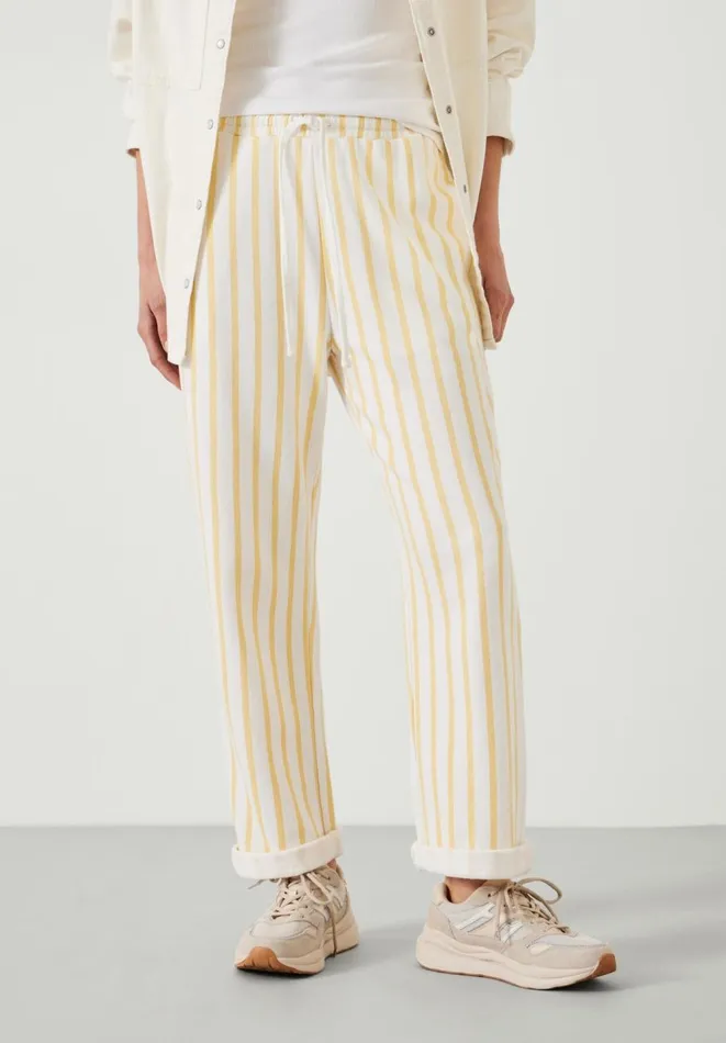 Hush Trousers Women Martha Stripe Jogger Butter Lemon Hush Trousers Women Martha Stripe Jogger Butter Lemon