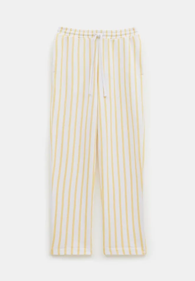 Hush Trousers Women Martha Stripe Jogger Butter Lemon Hush Trousers Women Martha Stripe Jogger Butter Lemon