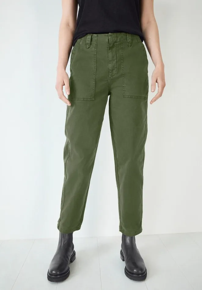 Hush Trousers Women Utility Chino Trousers Khaki
