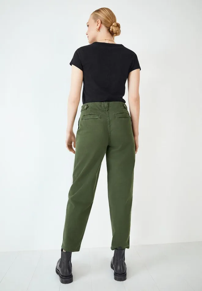 Hush Trousers Women Utility Chino Trousers Khaki