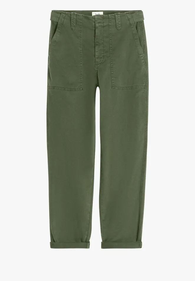 Hush Trousers Women Utility Chino Trousers Khaki