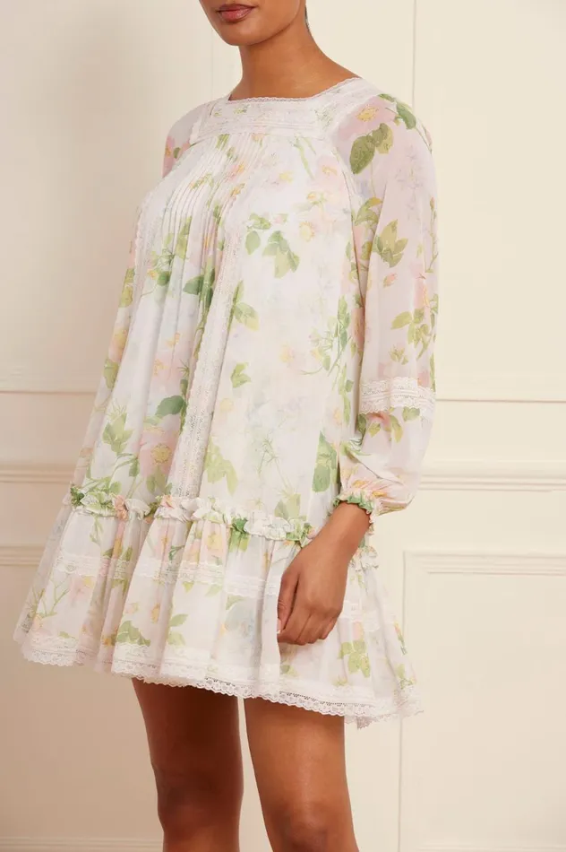 Immortal Rose Viola Georgette Micro Mini Dress Multi Women Needle and Thread Dresses