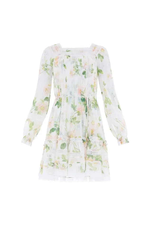 Immortal Rose Viola Georgette Micro Mini Dress Multi Women Needle and Thread Dresses