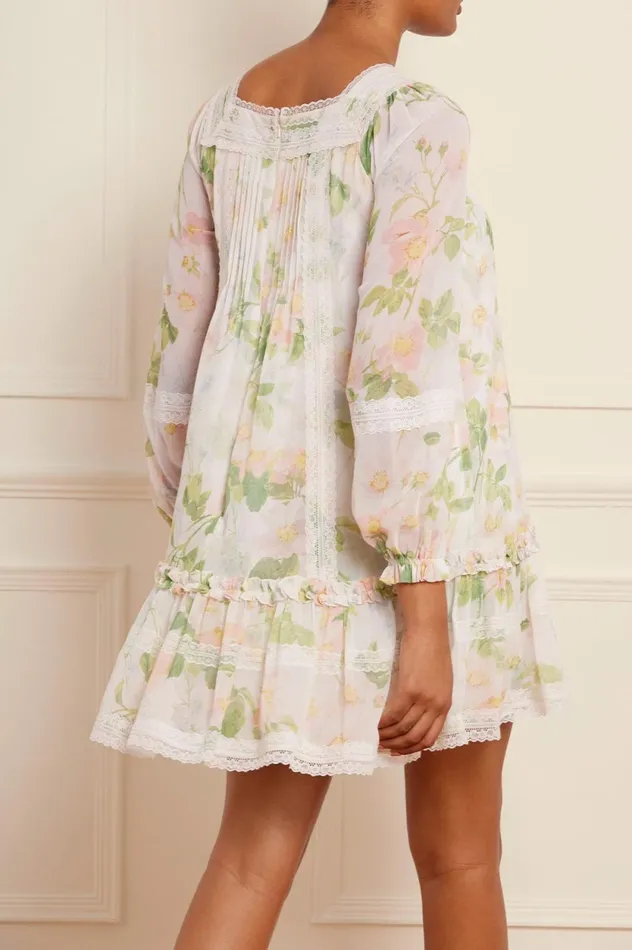 Immortal Rose Viola Georgette Micro Mini Dress Multi Women Needle and Thread Dresses