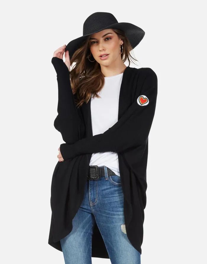 Irina Hippie Peace Love Black Women039s Lauren Moshi Sweaters and Knits