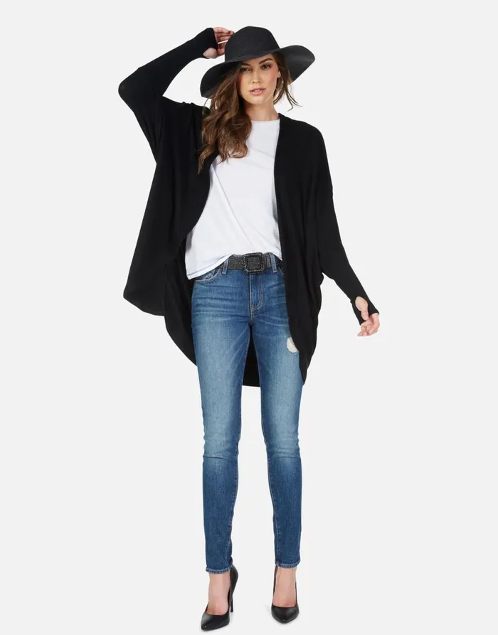 Irina Hippie Peace Love Black Women039s Lauren Moshi Sweaters and Knits