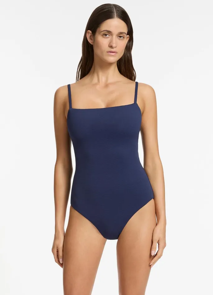 Isla Rib Minimal Tank One Piece Ink Women JETS Australia Tank One Piece