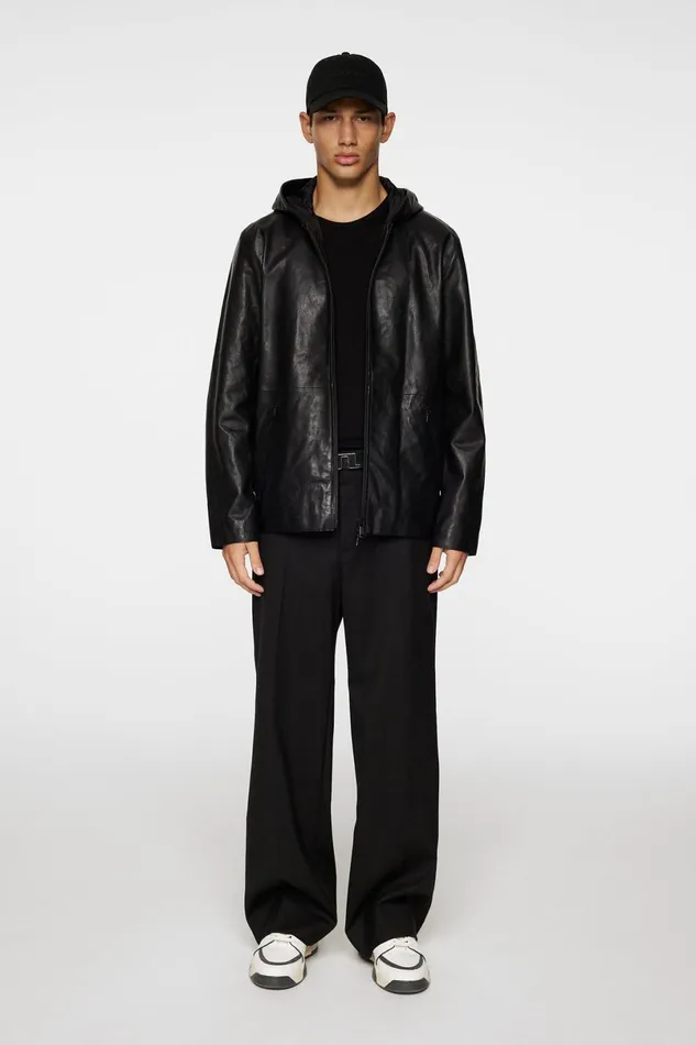 JLindeberg Jackets Men Hadley Leather Hoody Jacket