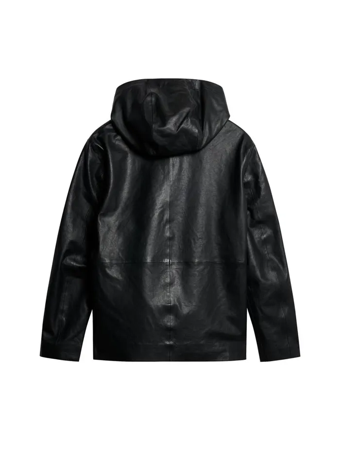 JLindeberg Jackets Men Hadley Leather Hoody Jacket