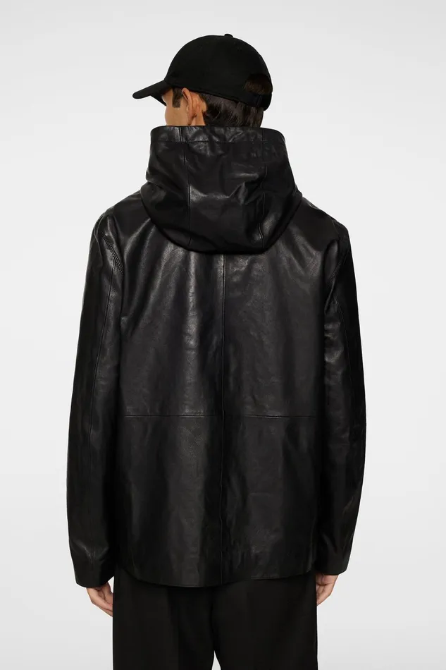 JLindeberg Jackets Men Hadley Leather Hoody Jacket