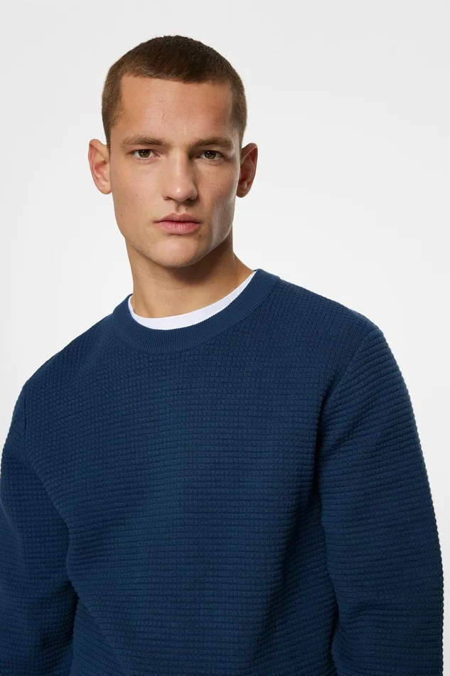 JLindeberg Knitwear Men Oliver Structured Sweater