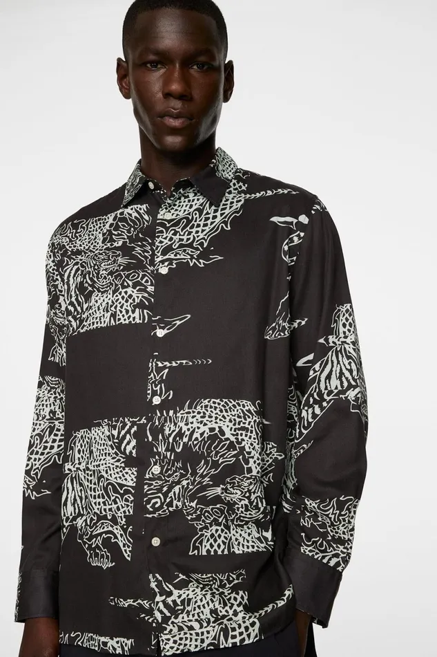 JLindeberg Shirts Men Reg Print Tencel Shirt