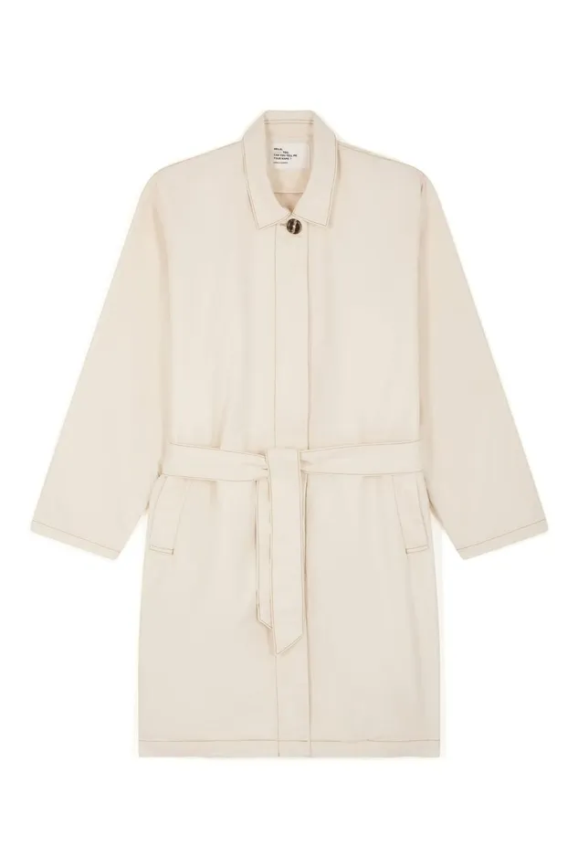 Jackets and Coats Women Leon and Harper Trench Avumia Plain Ecru