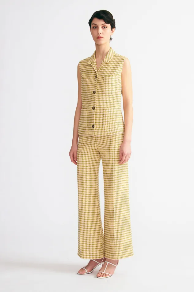 Jackets And Coats Emilia Wickstead Women Mercer Top In Multi Checked Tweed