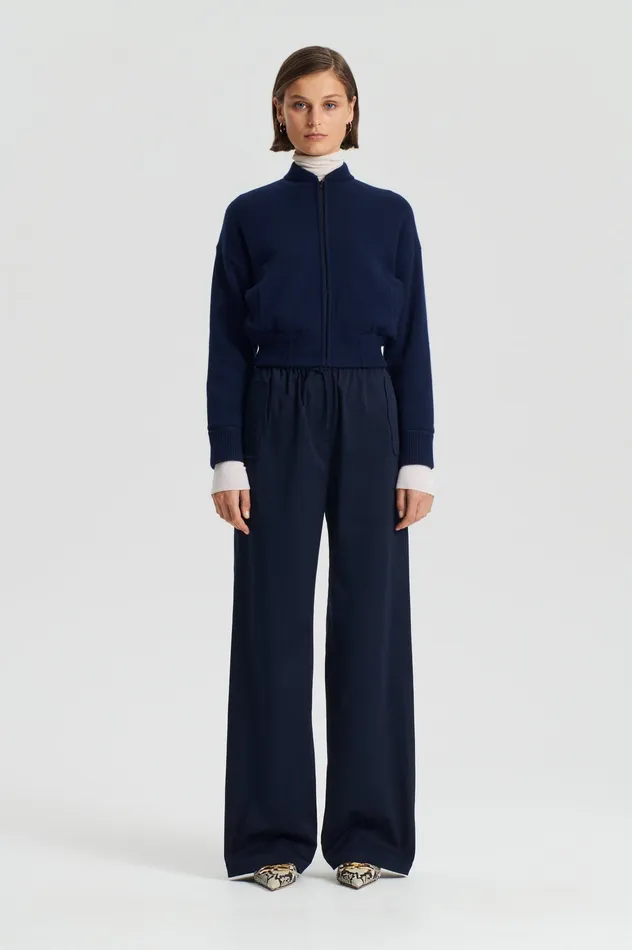 Jackets CASHMERE BOMBER NAVY X 8211 Scanlan Theodore Women
