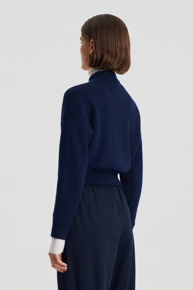 Jackets CASHMERE BOMBER NAVY X 8211 Scanlan Theodore Women Jackets CASHMERE BOMBER NAVY X 8211 Scanlan Theodore Women