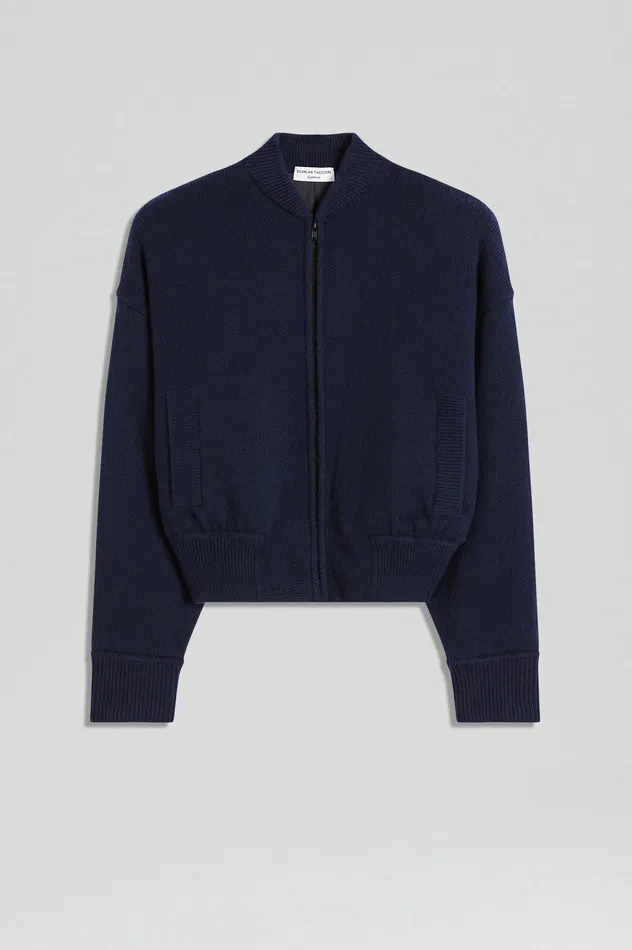 Jackets CASHMERE BOMBER NAVY X 8211 Scanlan Theodore Women Jackets CASHMERE BOMBER NAVY X 8211 Scanlan Theodore Women