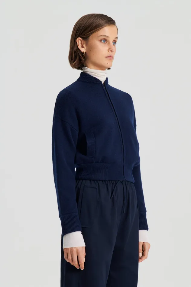 Jackets CASHMERE BOMBER NAVY X 8211 Scanlan Theodore Women Jackets CASHMERE BOMBER NAVY X 8211 Scanlan Theodore Women