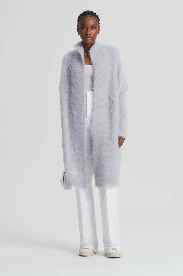 Jackets Women BRUSHED MOHAIR CARDIGAN 3 PALEGREY Scanlan Theodore