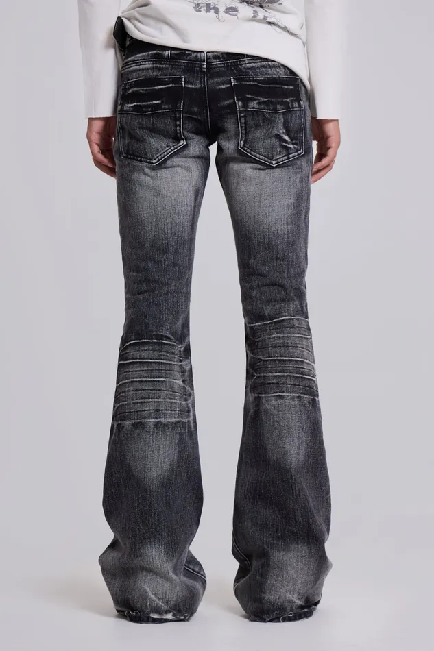 Jaded London Washed Black Drift Jeans Men Denim
