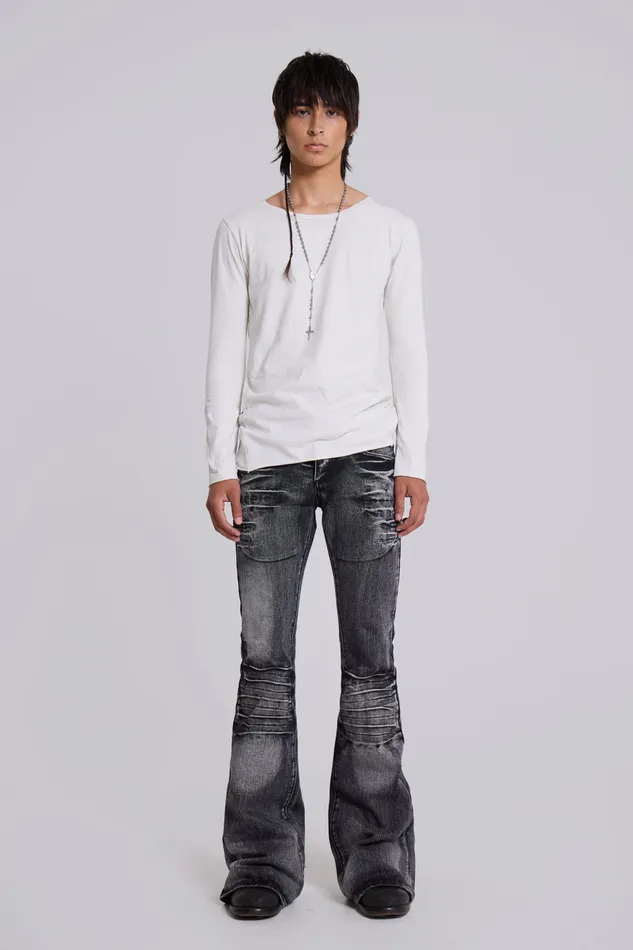 Jaded London Washed Black Drift Jeans Men Denim