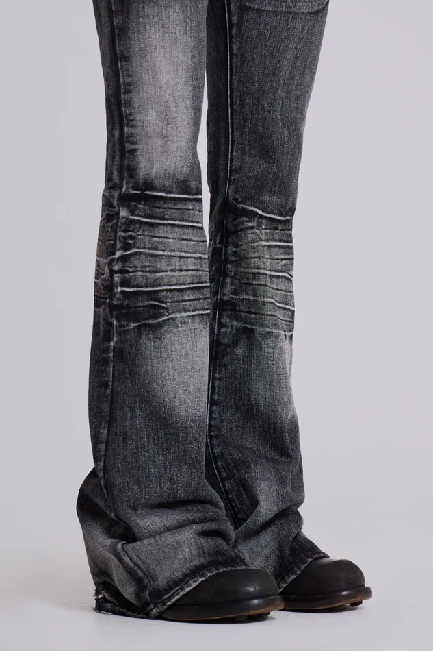 Jaded London Washed Black Drift Jeans Men Denim