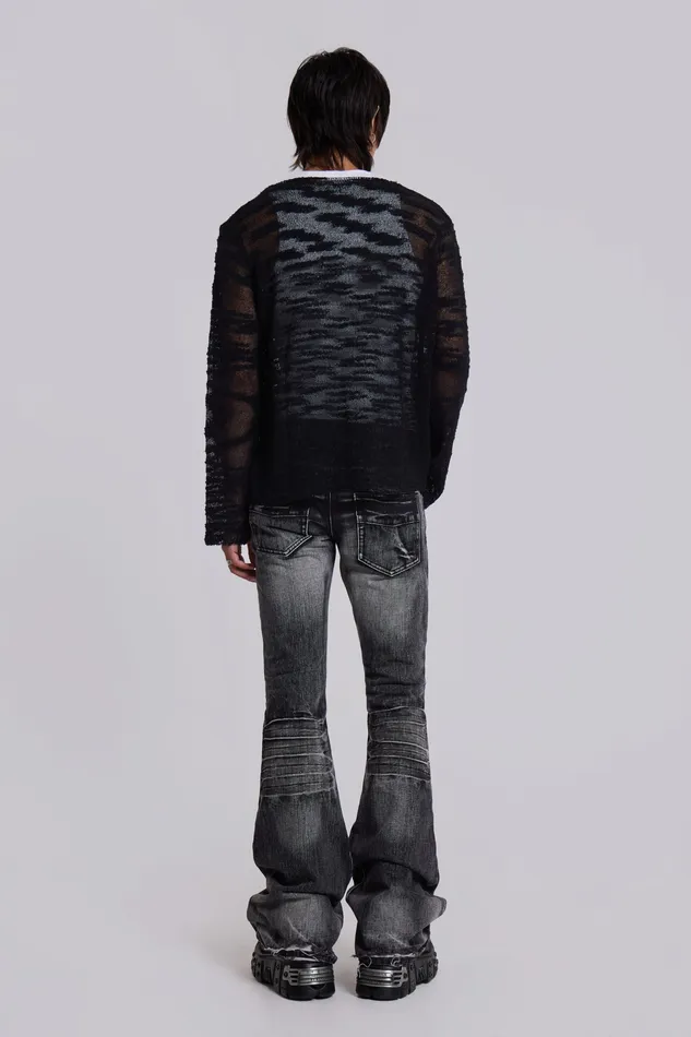 Jaded London Washed Black Drift Jeans Men Denim